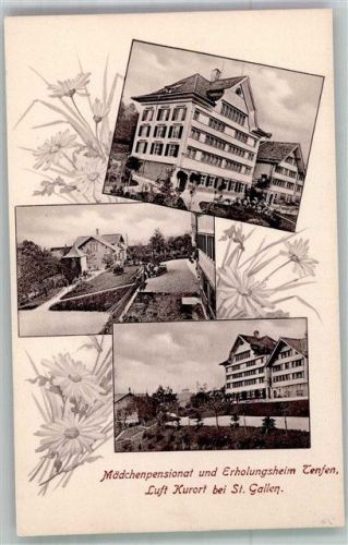 9000 St. Gallen S. Gallo Foto AK Pension Tenfen Mädchenpensionat