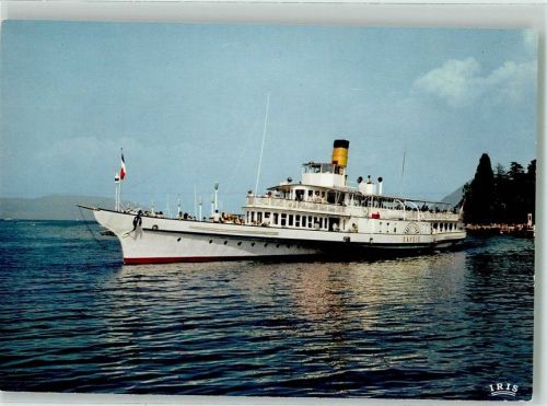 Raddampfer Savoie auf dem Genfersee Binnenschiff Foto AK