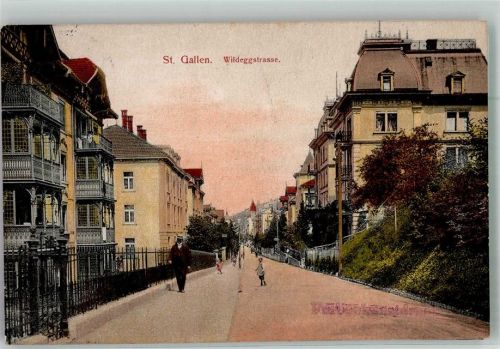 9000 St. Gallen S. Gallo 1918 Foto AK Wildeggstrasse