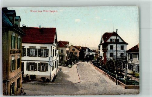 8280 Kreuzlingen 1910 Foto AK Straßenansicht