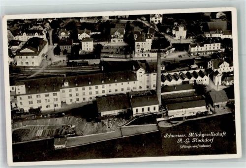 6280 Hochdorf Foto AK Fliegeraufnahme Schweizer. Milchgesellschaft AG
