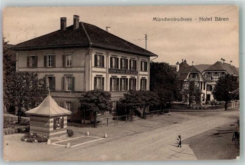 3053 Münchenbuchsee 1920 Foto AK Hotel Bären