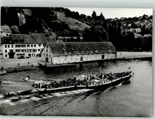 Schaffhausen Sciaffusa DS Schaffhausen Untersee Rhein Binnenschiff Foto AK