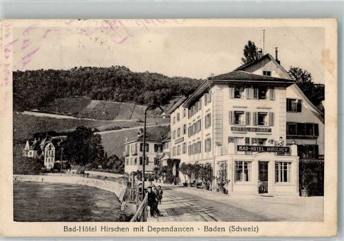 5400 Baden Foto AK Hotel Hirschen
