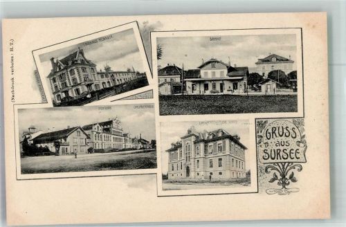 6210 Sursee Foto AK Ofen- Fabrik Lagerhaus Bahnhof Landwirtschaftliche Schule