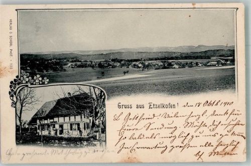 3306 Etzelkofen 1910 Foto AK Gruss aus