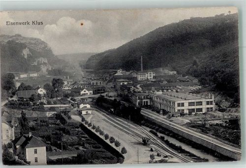 4710 Balsthal Foto AK Fabrik Eisenwerk Klus Bahnhof