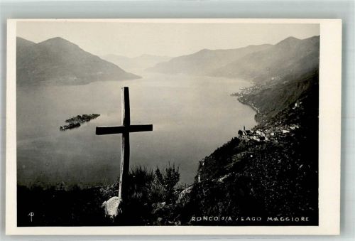 6622 Ronco sopra Ascona Foto AK Ronco Lago Maggiore Kreuz