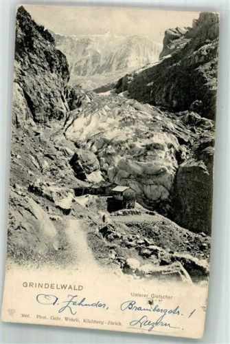 Grindelwald 1912 Foto AK Unterer Gletscher