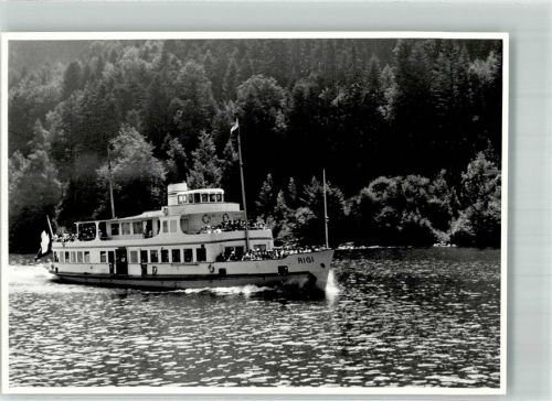 Luzern Lucerne Dampfschiff Rigi Ort lt. Stempel Binnenschiff Foto AK