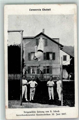 8800 Thalwil 1909 Foto AK Seeverbandsfest 1907 Turnverein