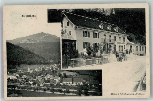 2805 Soyhières Bellerive JU 1908 Foto AK Hotel de Jura