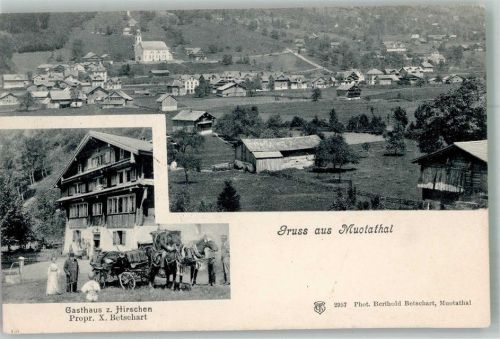 6436 Muotathal 1906 - Gasthaus zum Hirschen Kutsche