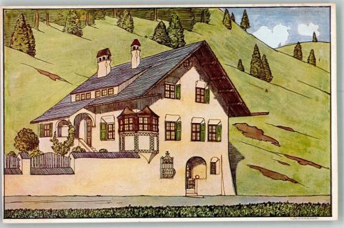7500 St. Moritz Künstlerkarte Villa Künstlerkarten-Verlosung des Engadiner Museums