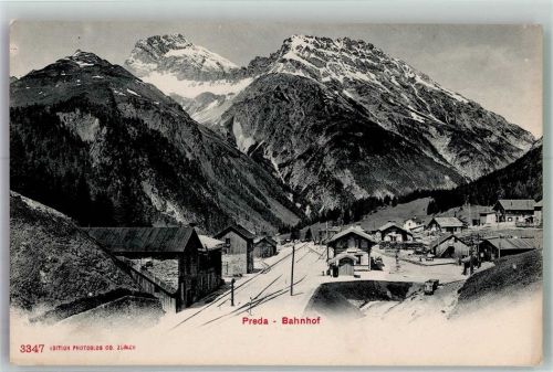 Preda Bahnhof Bahnhof Schweiz Winter