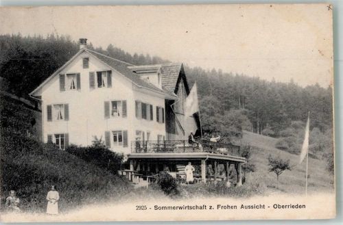8942 Oberrieden 1905 Foto AK Gasthaus zur Frohen Aussicht