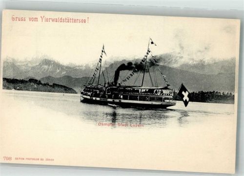 Dampfer Stadt Luzern Vierwaldstättersee Edition Photoglob u. Co. 798 Binnenschiff