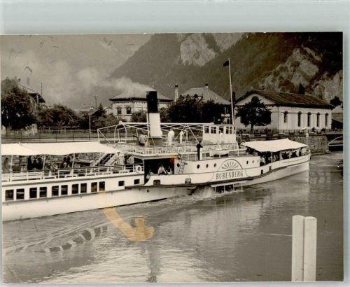 Raddampfer Bubenberg am Thuner See Binnenschiff Privatfoto AK