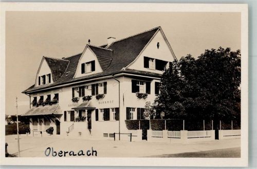 8587 Oberaach Niederaach Foto AK Hotel Gasthaus Bahnhof