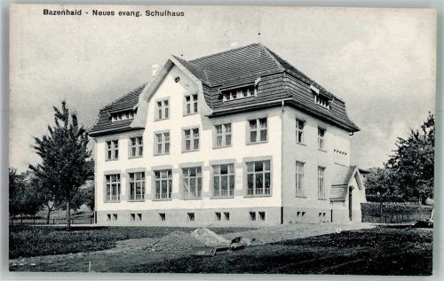 9602 Bazenheid 1909 Foto AK ev. Schulhaus
