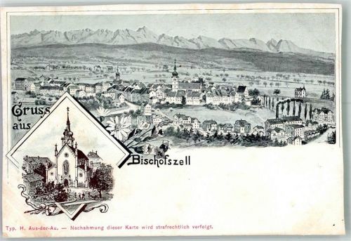 9220 Bischofszell 1906 Foto AK Kirche