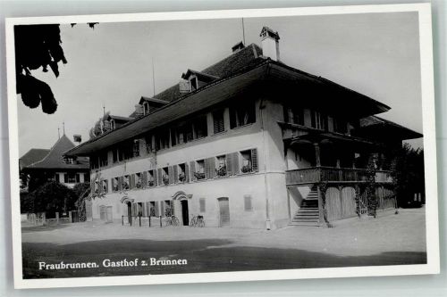 3312 Fraubrunnen 1935 Foto AK Gasthaus zum Brunnen