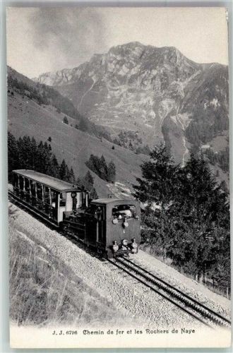 1820 Montreux Foto AK Zahnradbahn Rochers de Naye