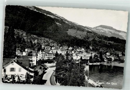 6353 Weggis 1960 Foto AK Am Quai
