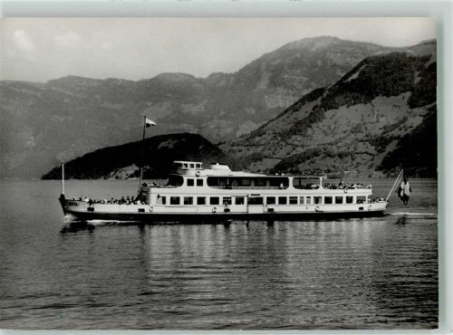 MS Rigi auf dem Vierwaldstättersee Binnenschiff Foto AK