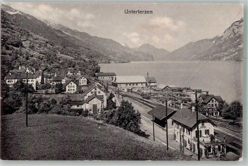 Unterterzen Bahnhof Bahnhof Schweiz Foto AK