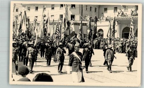 Foto AK Un federal 1934 Student Festzug Fahnenträger