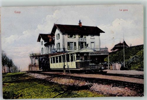 Caux Bahnhof Eisenbahn Bahnhof Schweiz 1910 Foto AK