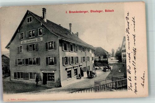 8180 Bülach 1907 Foto AK Handlung Brandenberger Ofenlager