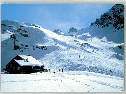 6390 Engelberg 1989 Winter Seilbahn Skilift Gasthaus Alpstübli