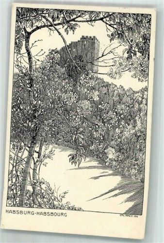 Habsburg Schloss Schloss Pro Juventute Schweiz 1915 Radierung
