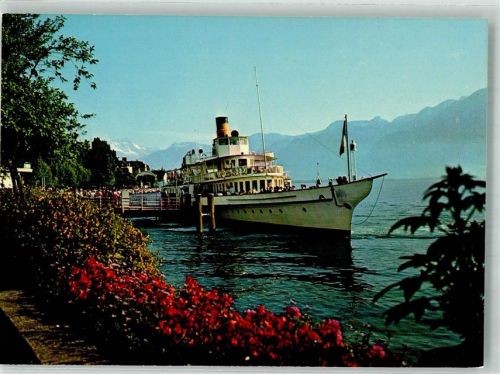 1820 Montreux Foto AK Hafen