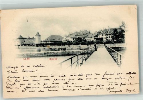 1110 Morges 1898 Foto AK Schloss