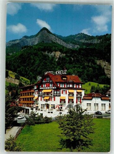 6354 Vitznau 1976 Foto AK Hotel Kreuz