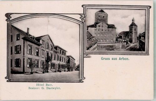 9320 Arbon Relief AK Hotel Baer Kirche