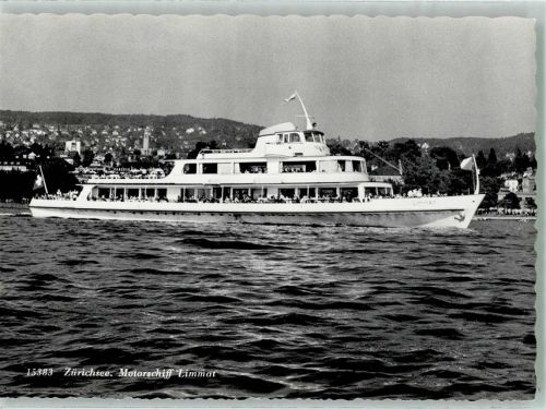 Motorschiff Limmat auf dem Zürichsee Binnenschiff Foto AK