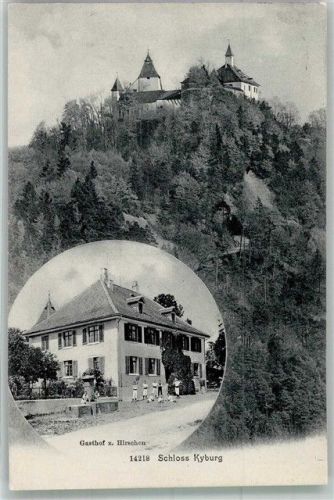 8314 Kyburg 1908 Foto AK Schloss Kyburg Gasthaus zum Hirschen
