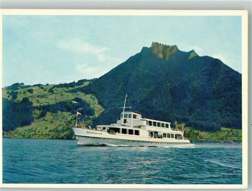 Motorschiff Niederhorn auf dem Thunersee Fotograf Meyer-Henn Bordstempel Binnenschiff Foto AK
