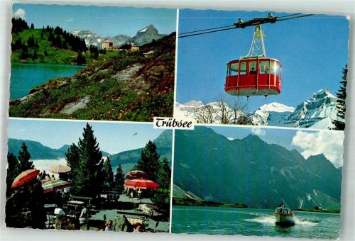 Trübsee 1970 Foto AK Seilbahn Gasthaus
