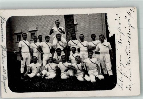 9410 Heiden 1916 Foto AK Gruppenfoto Sportler Ort lt. Stempel