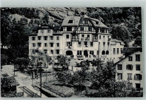 6354 Vitznau Foto AK Hotel Kreuz