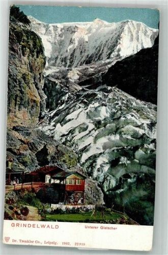 Grindelwald Foto AK Unterer Gletscher