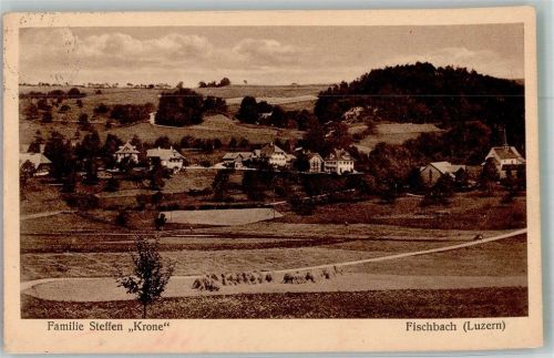 6145 Fischbach LU Foto AK Gasthaus Krone Feldpost Inf.Park KP. 17