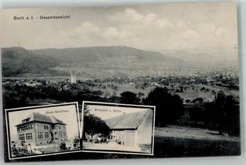 8414 Buch am Irchel Foto AK Gasthaus zur Sonne Schulhaus