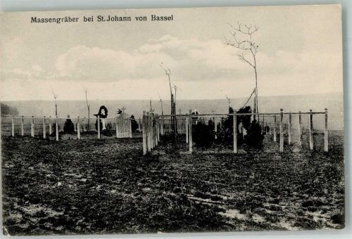 4000 Basel Bâle Foto AK Massengräber bei St. Johann von Bassel Feldpost