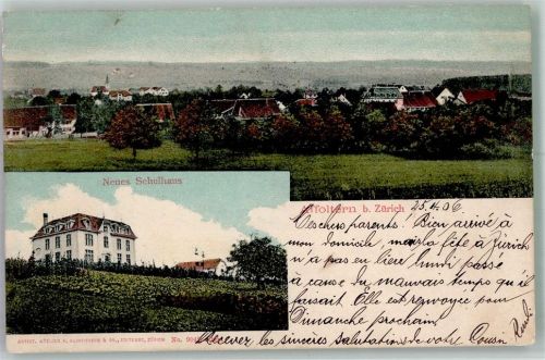 8910 Affoltern am Albis 1906 Foto AK Neues Schulhaus